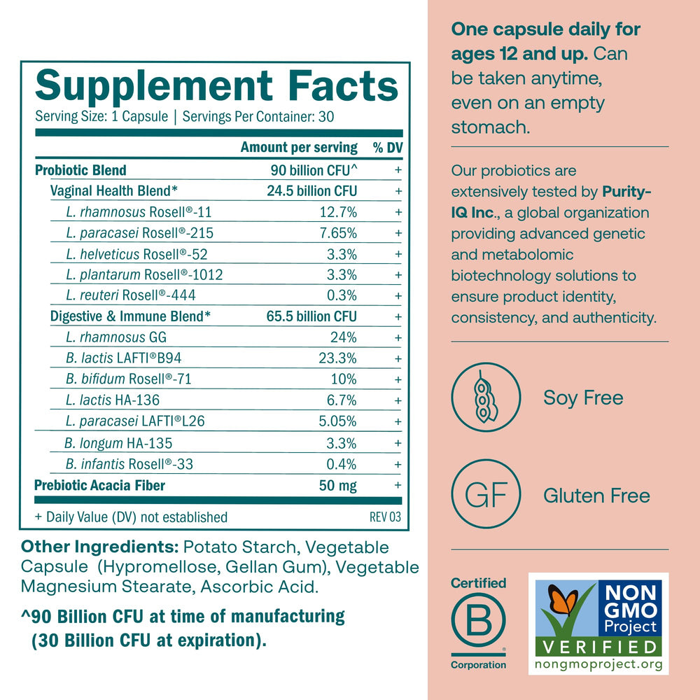 True Grace probiotic capsules close-up highlighting vegetarian capsules.