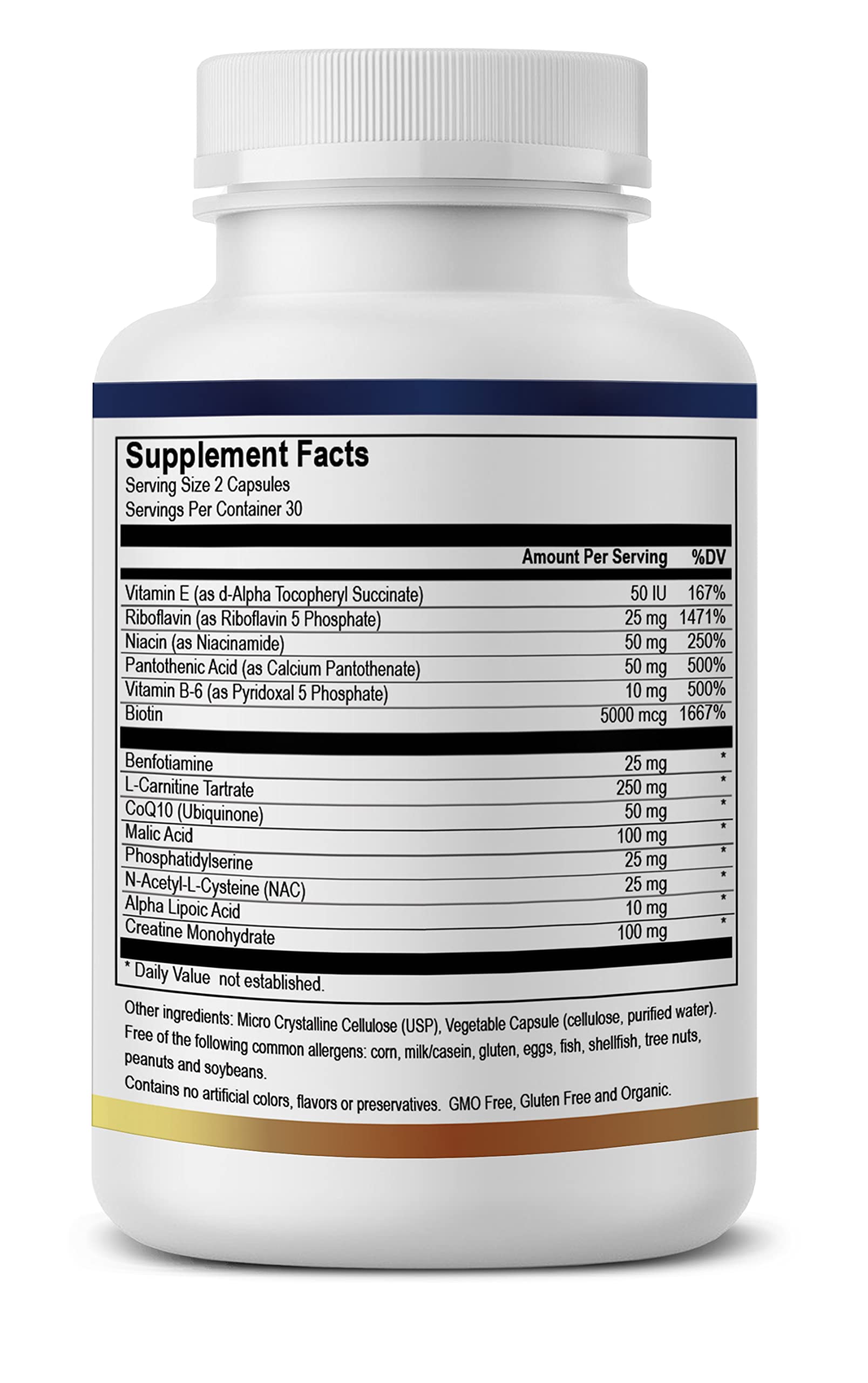 Close-up of Mito Rescue capsules for convenient daily supplementation.