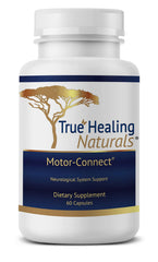 True Healing Naturals Motor Connect bottle with capsules for daily focus support.