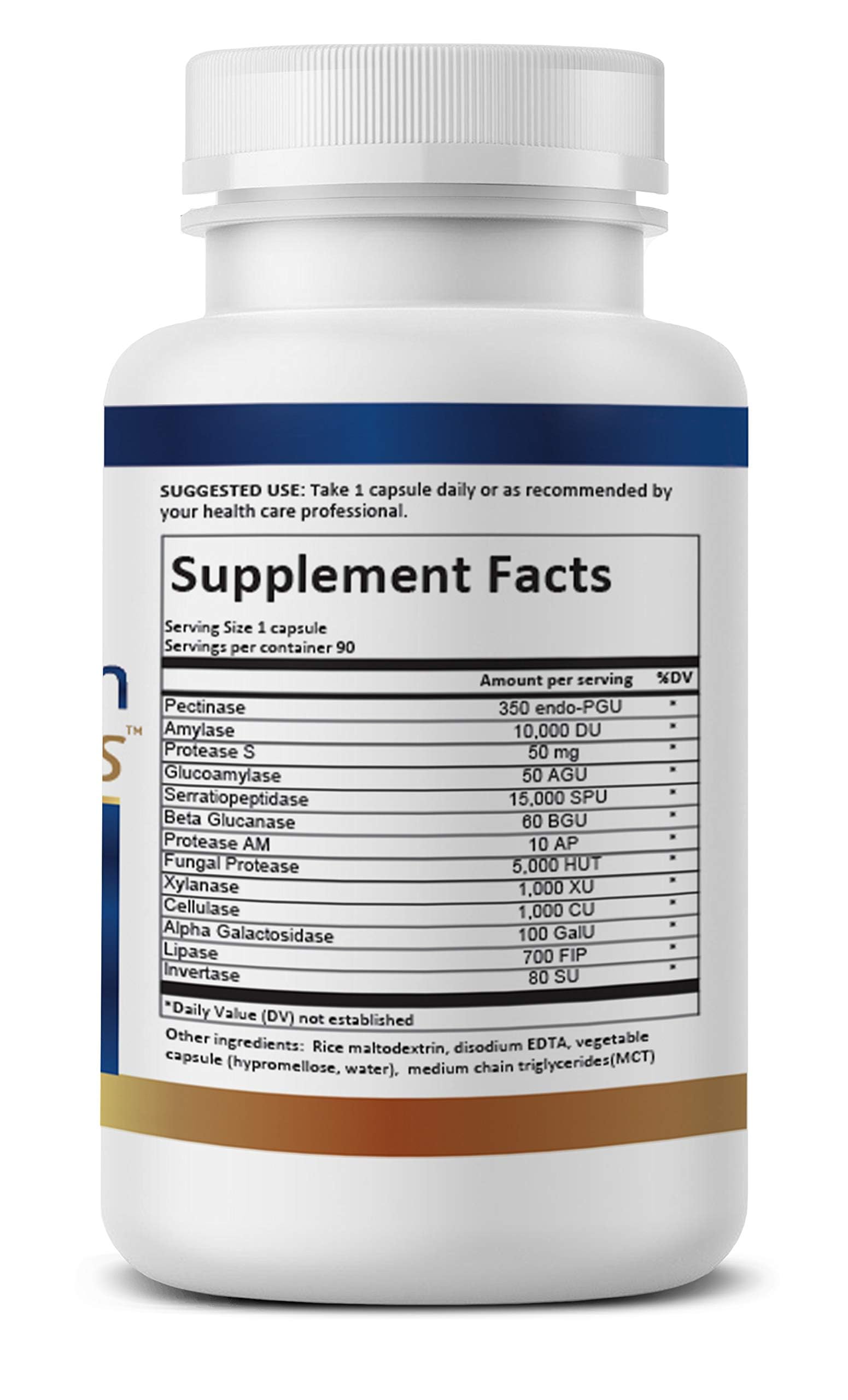 True Healing Naturals Muco-Solve capsules closeup showcases enzymatic blend aiding biofilm disruption.