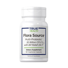 True Health probiotic multi-strain bottle showing a compact supplement bottle for daily gut support.