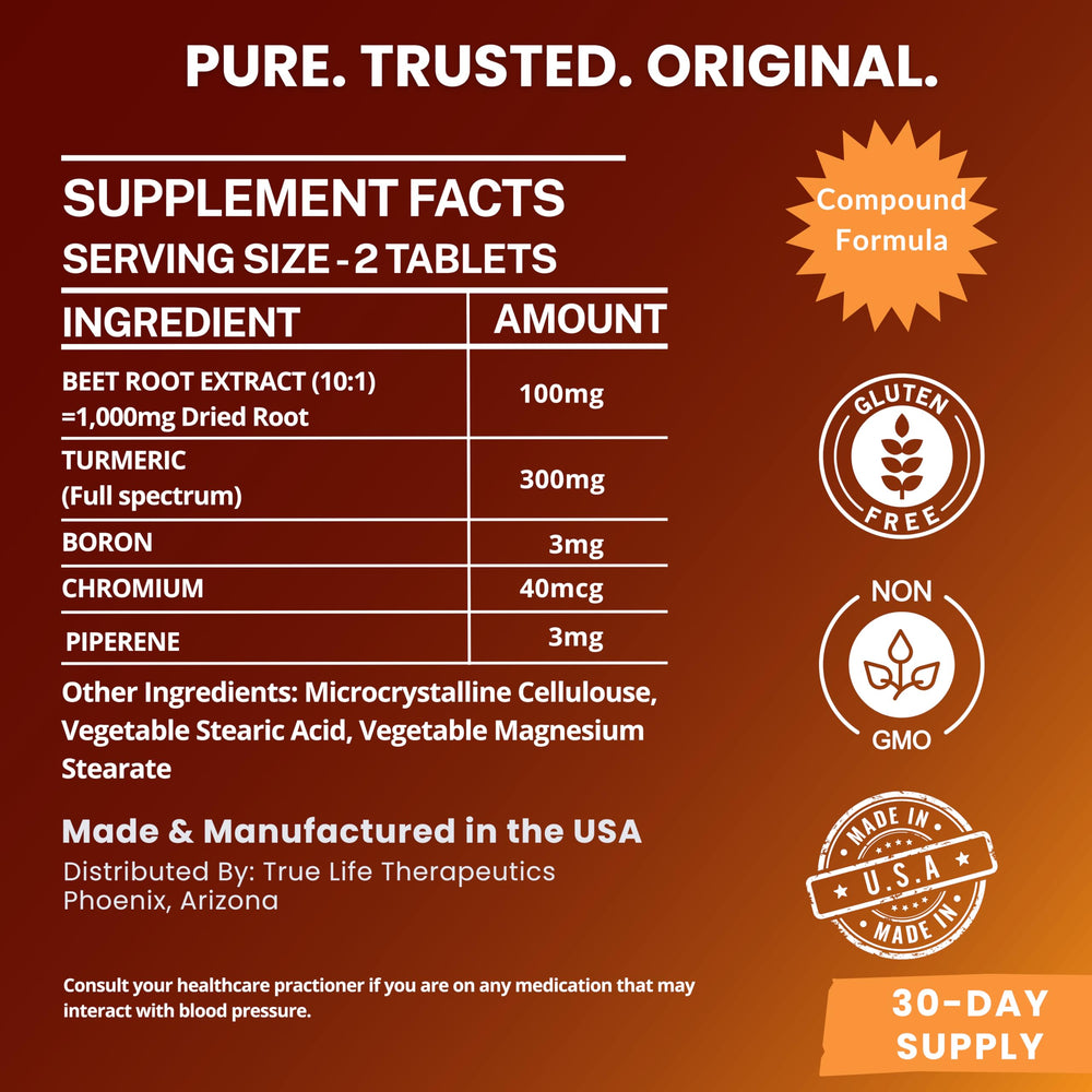True Life Therapeutics uses plant-based binders for a clean, filler-free formulation.
