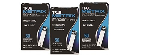 TRUE METRIX blood glucose test strips bottle for at-home monitoring