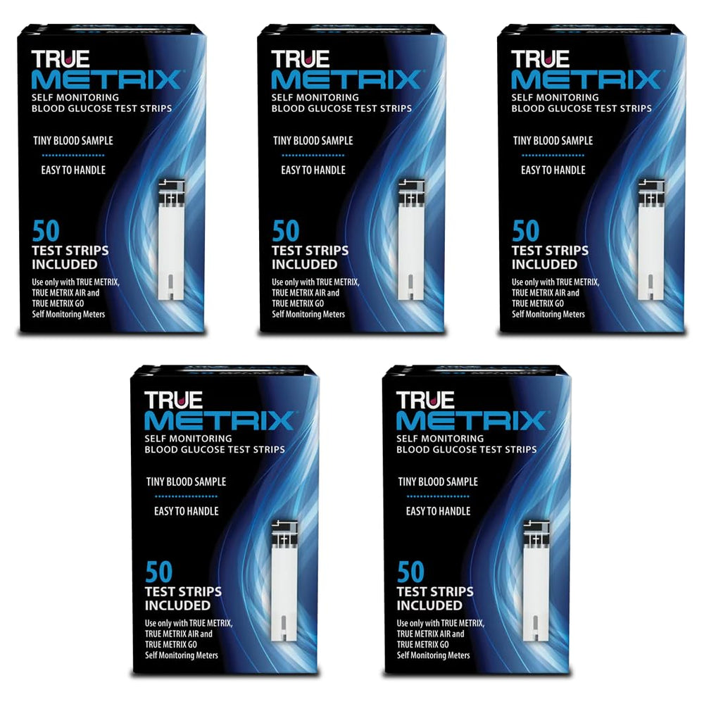 TRUE METRIX test strips pack front, convenient 250-strip supply for home testing
