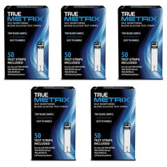 TRUE METRIX test strips pack front, convenient 250-strip supply for home testing