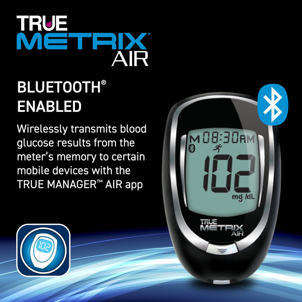 TRUE METRIX AIR lancets image with lancing device for comfortable sampling.