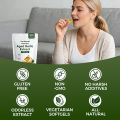TRUE NATURALS eco-friendly packaging beside the bottle for responsible use