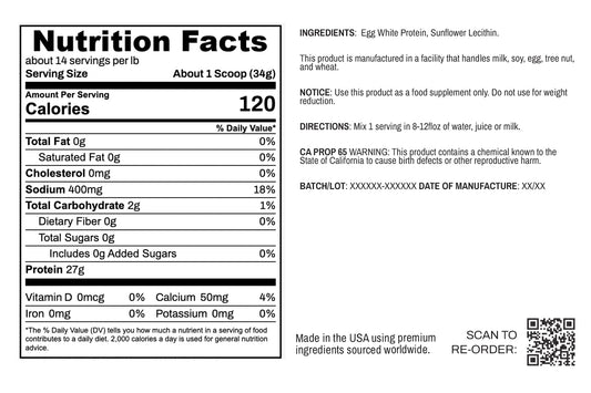 Scoop of True Nutrition egg white protein powder for easy portioning and quick boosts