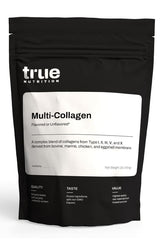True Nutrition Multi-Collagen Powder bottle ready for daily use in coffee or smoothies.