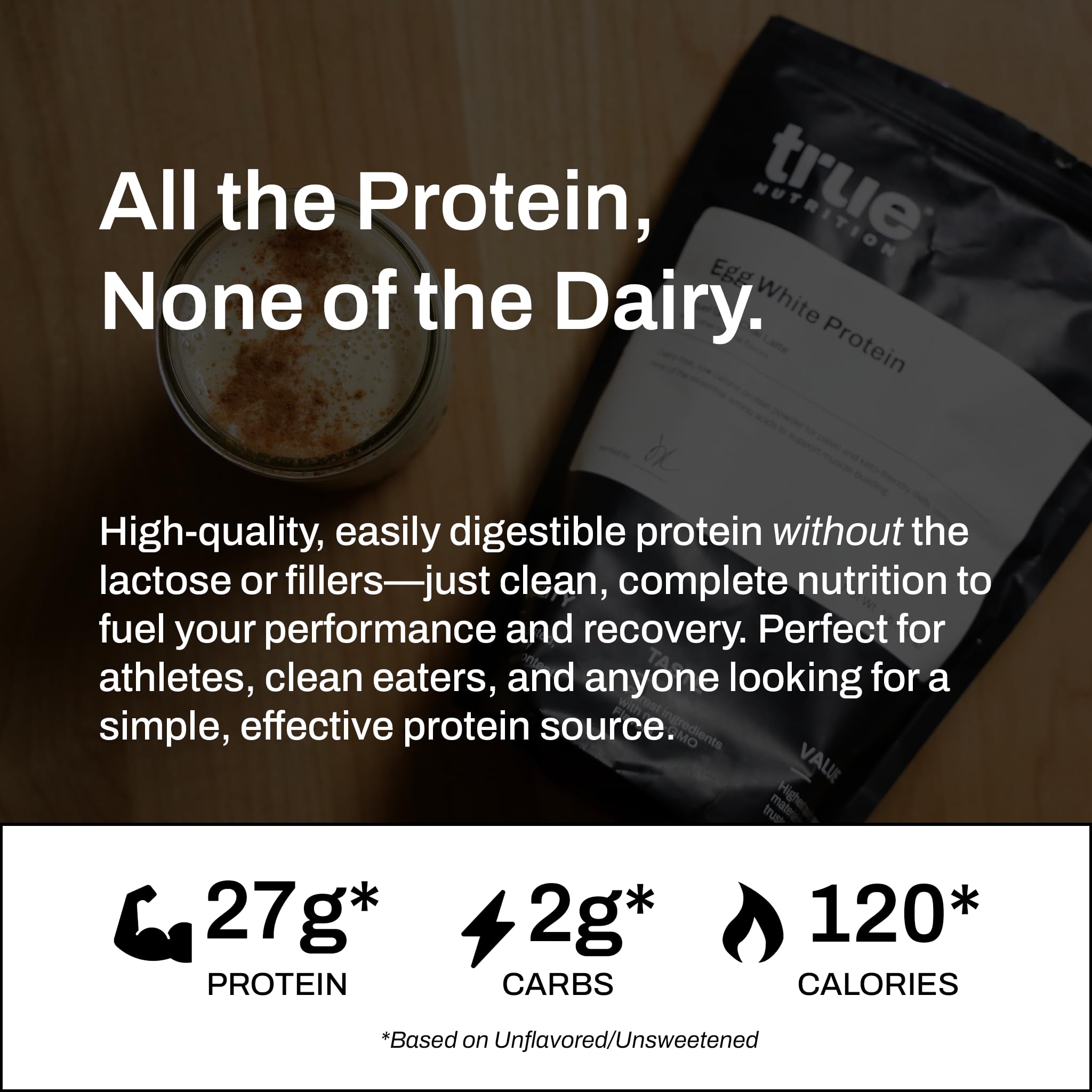 True Nutrition Vanilla Egg White Protein Shake depicting a versatile vanilla protein choice for smoothies