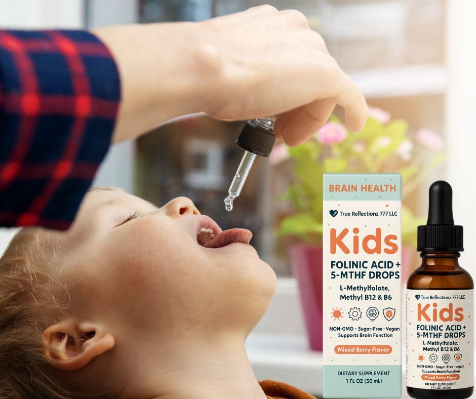 True Reflectionz folinic acid drops berry flavor added to juice for kids