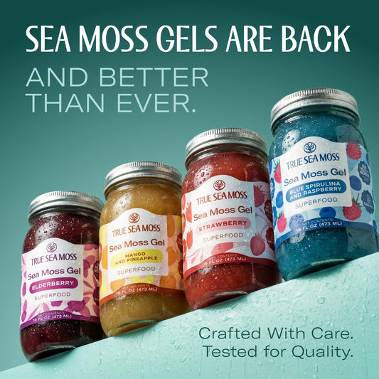 TrueSeaMoss label variations highlight natural sourcing
