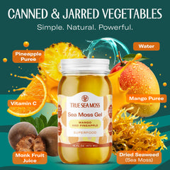 TrueSeaMoss mango-pineapple gel with tropical aroma