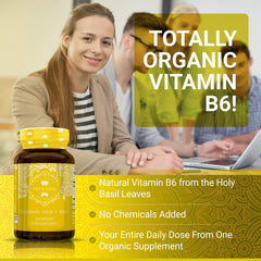 USDA Organic label visible on True Veda Holy Basil bottle