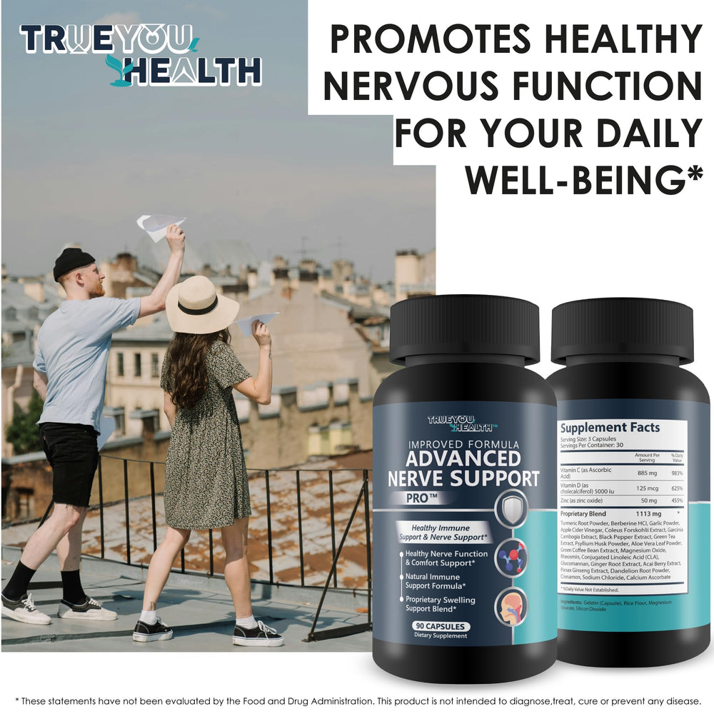 True You Health Advanced Nerve Support Pro ingredients glance hinting at a nutrient blend