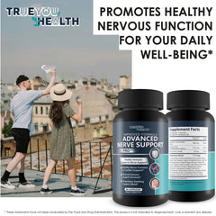 True You Health Advanced Nerve Support Pro ingredients glance hinting at a nutrient blend