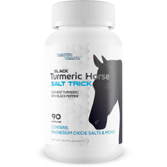 True You Health Black Turmeric Horse Salt Trick bottle highlighting the golden blend and immune support potential.