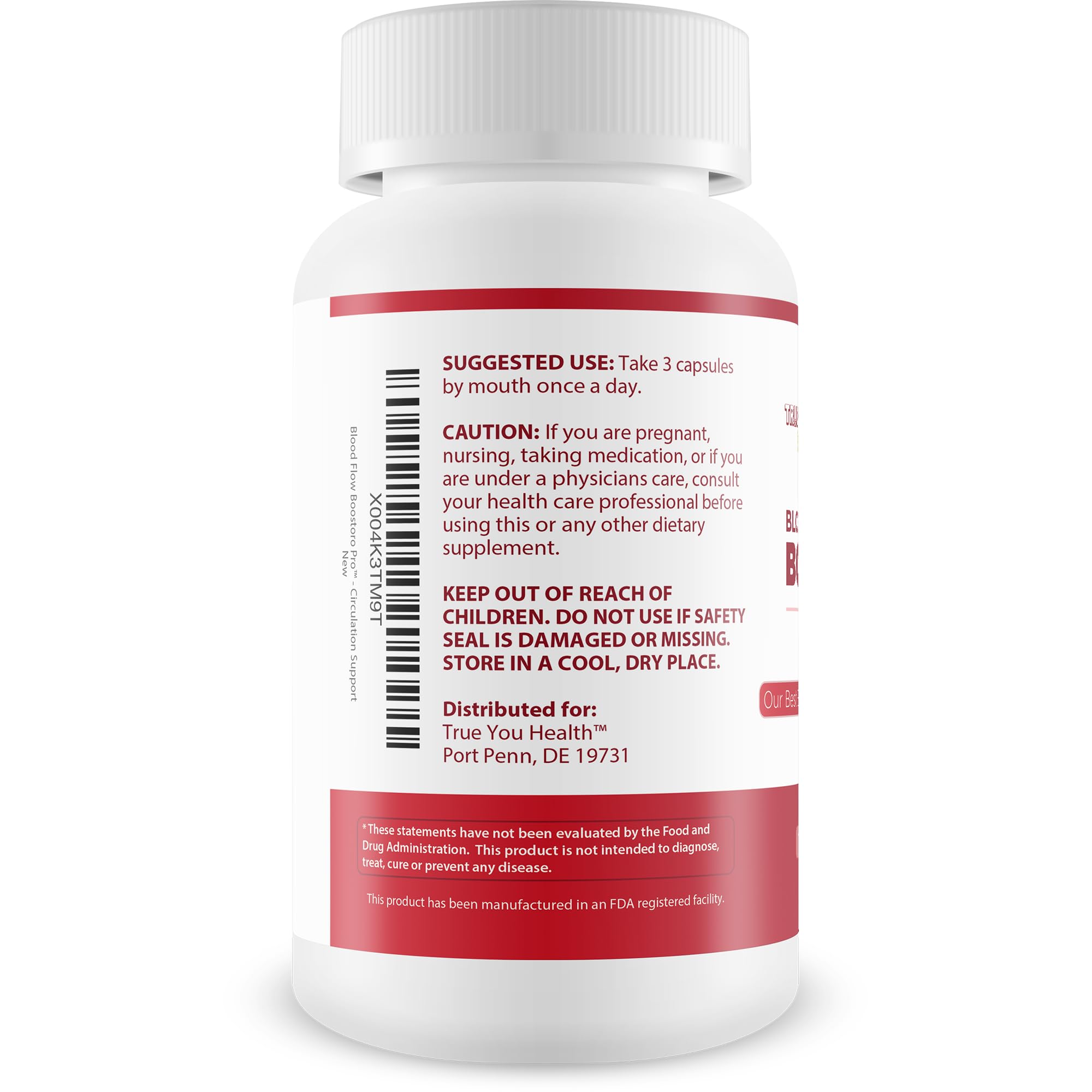 Capsules of Blood Flow Boostoro Pro ready for daily use and energy support