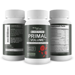 True You Health Blood Flow Primal Volume label emphasizes ingredients list and benefits