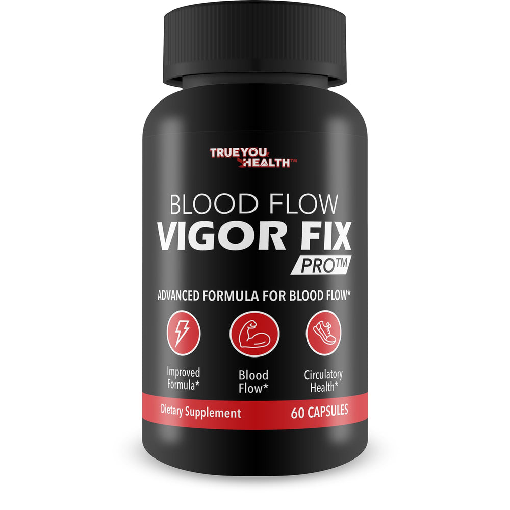 True You Health Blood Flow Vigor Fix Pro bottle front for daily circulation support