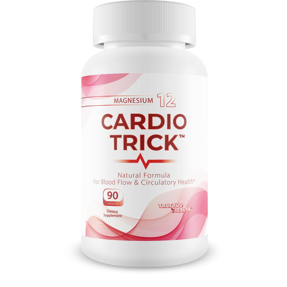 True You Health Cardio Trick bottle closeup highlighting convenient daily use
