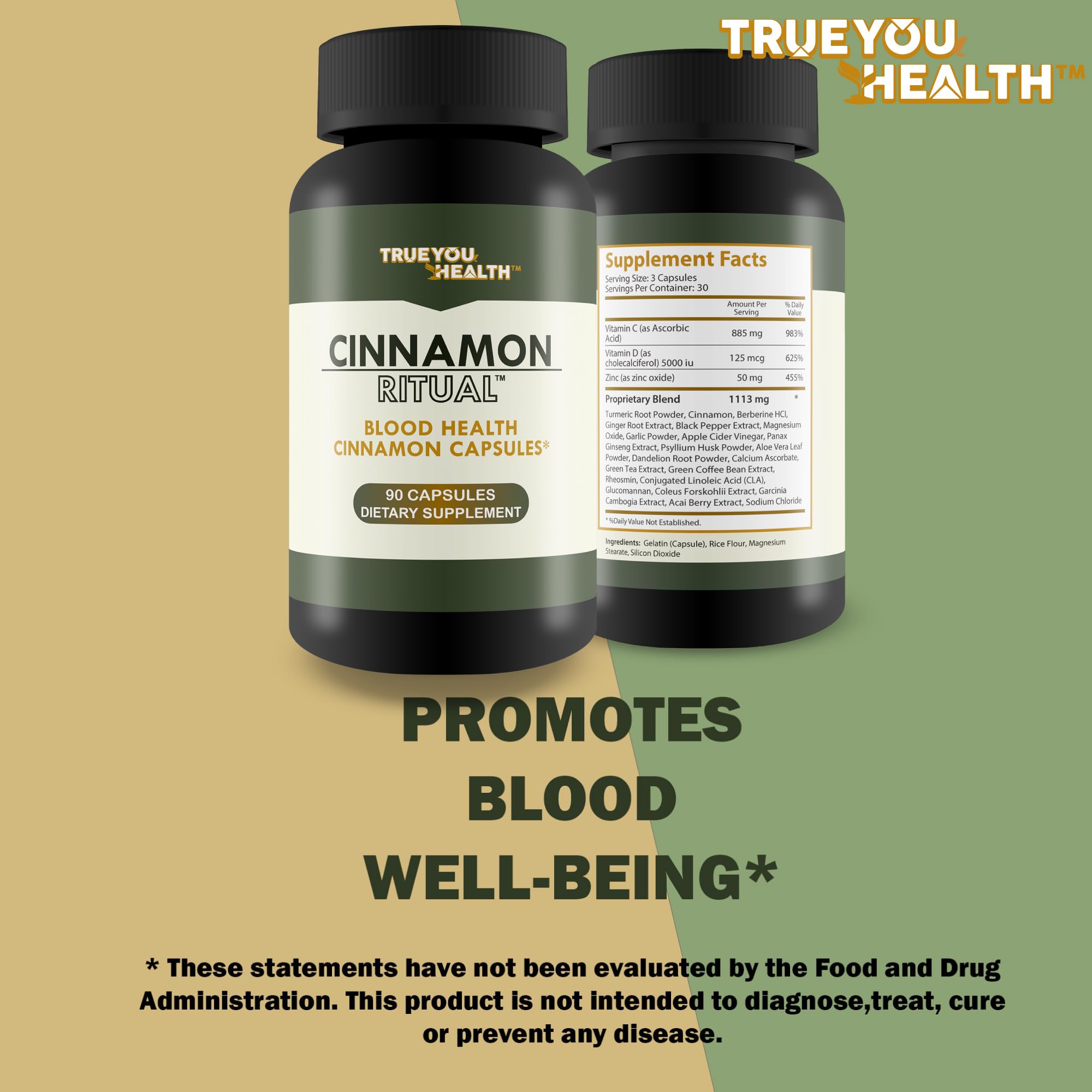 True You Health Cinnamon Ritual dispensing design for spill-free use