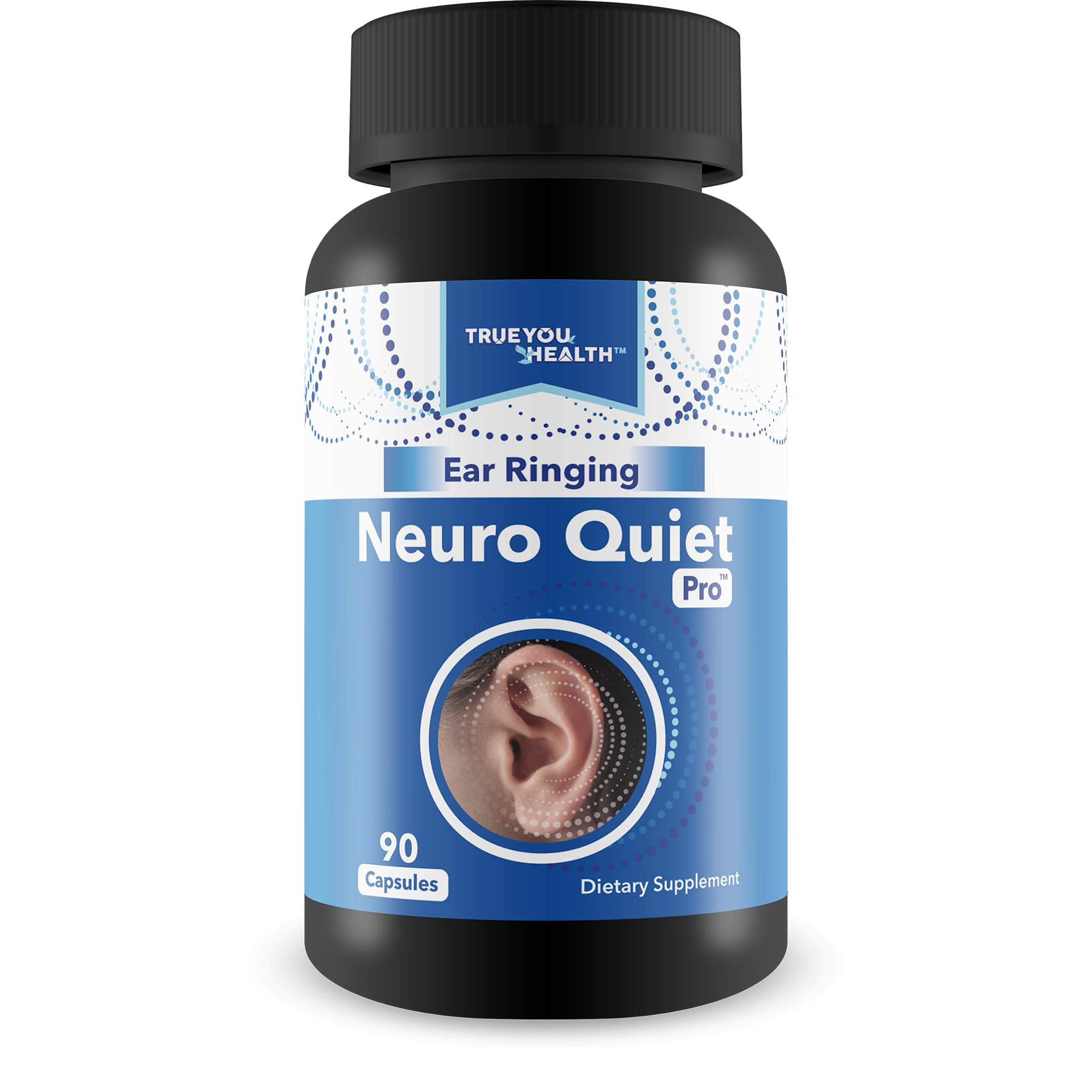 True You Health Ear Ringing Neuro Quiet Pro bottle for daily hearing support