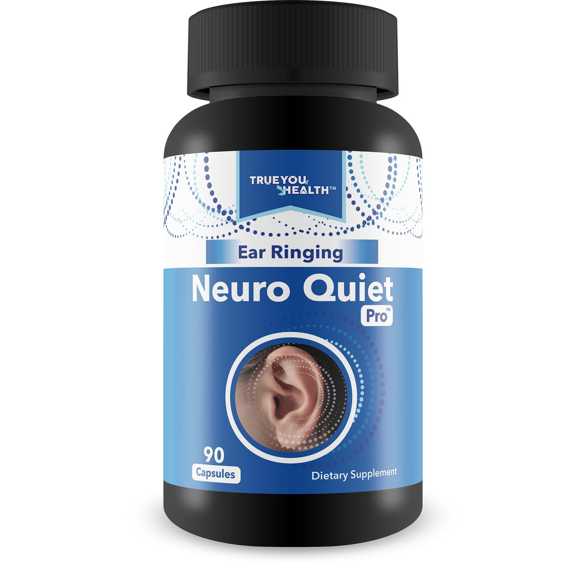True You Health Ear Ringing Neuro Quiet Pro bottle for daily hearing support