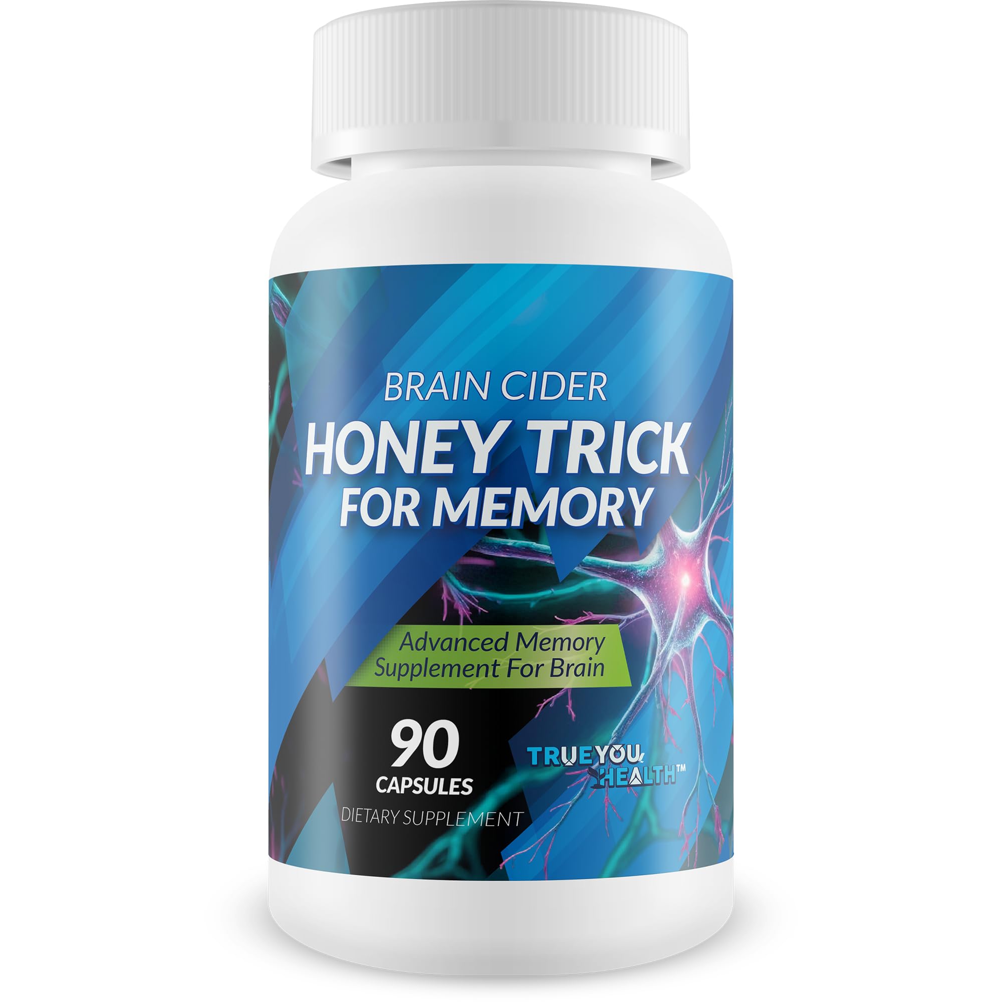 True You Health Honey Trick bottle pour for daily brain support.