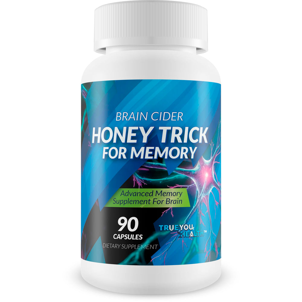 True You Health Honey Trick bottle pour for daily brain support.