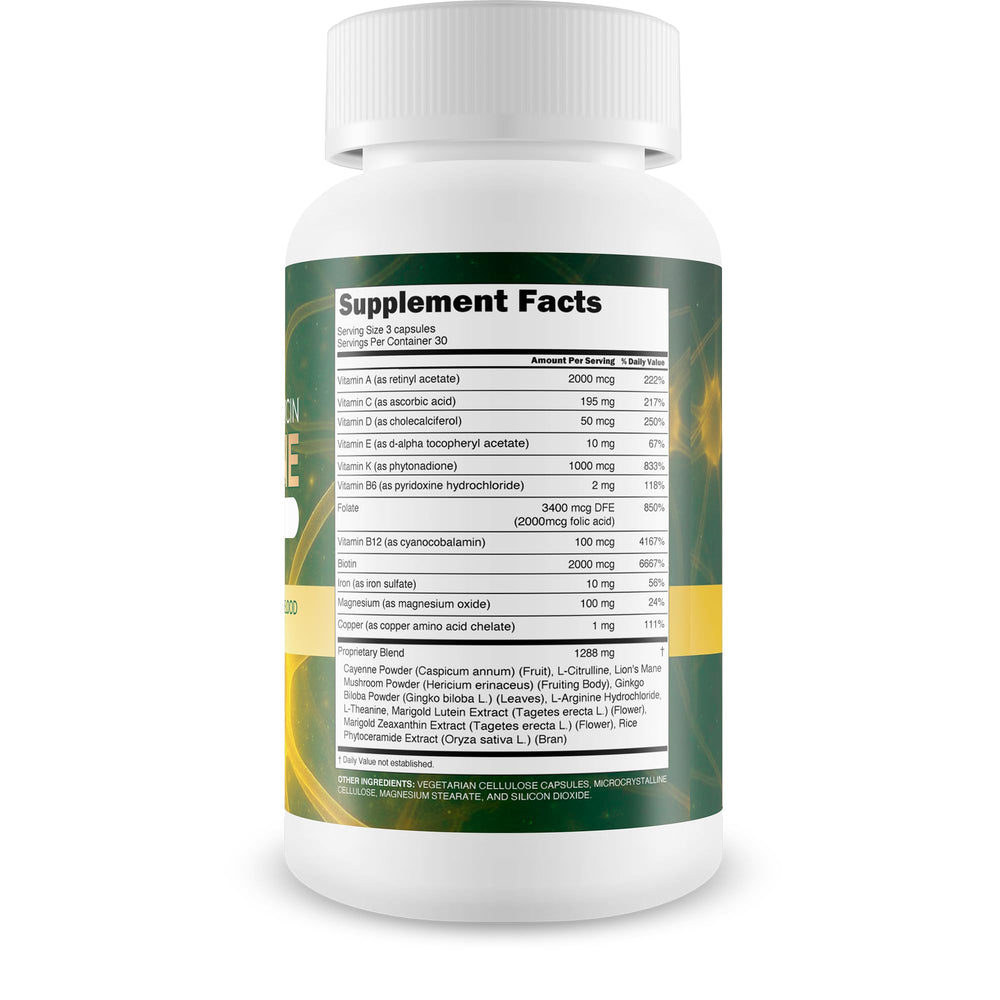 True You Health Okinawa Capsaicin Cayenne Nerve Flo capsules close-up for nerve support.