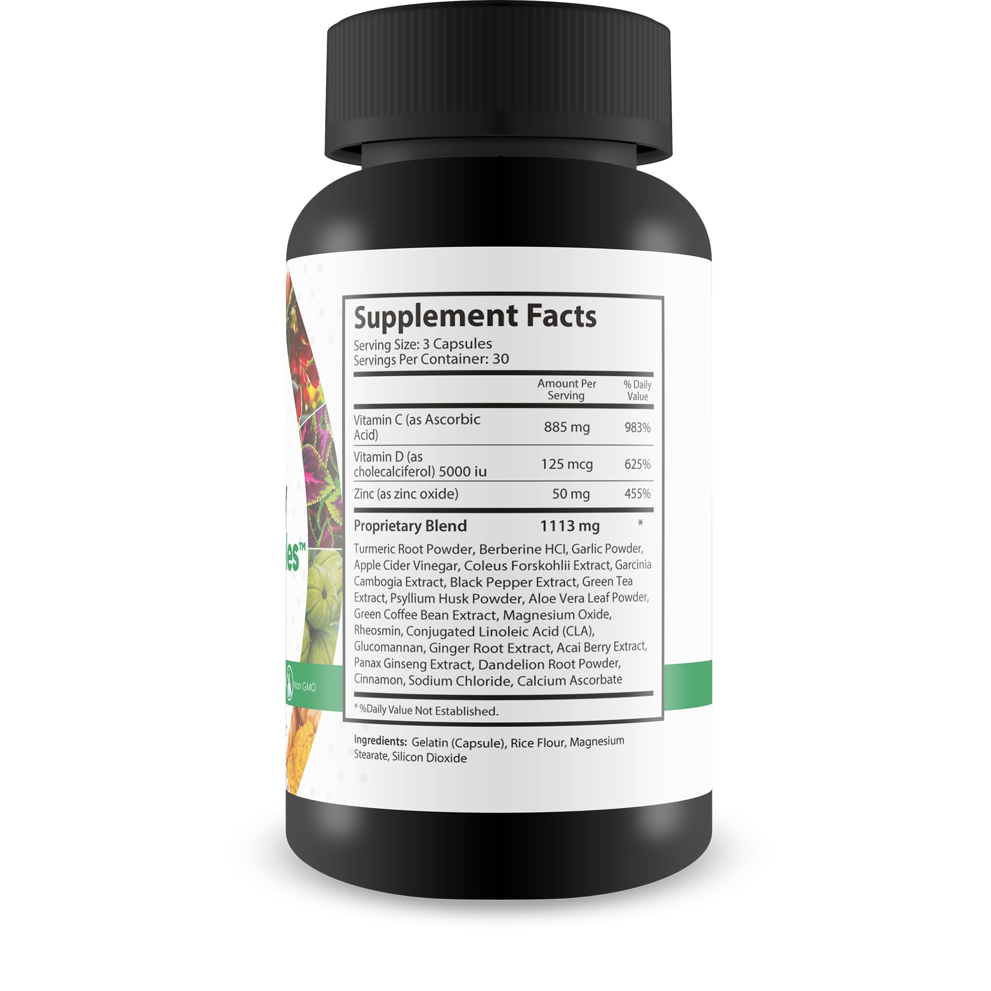 Close-up of the True You Health label highlighting the natural daily cleanse benefits