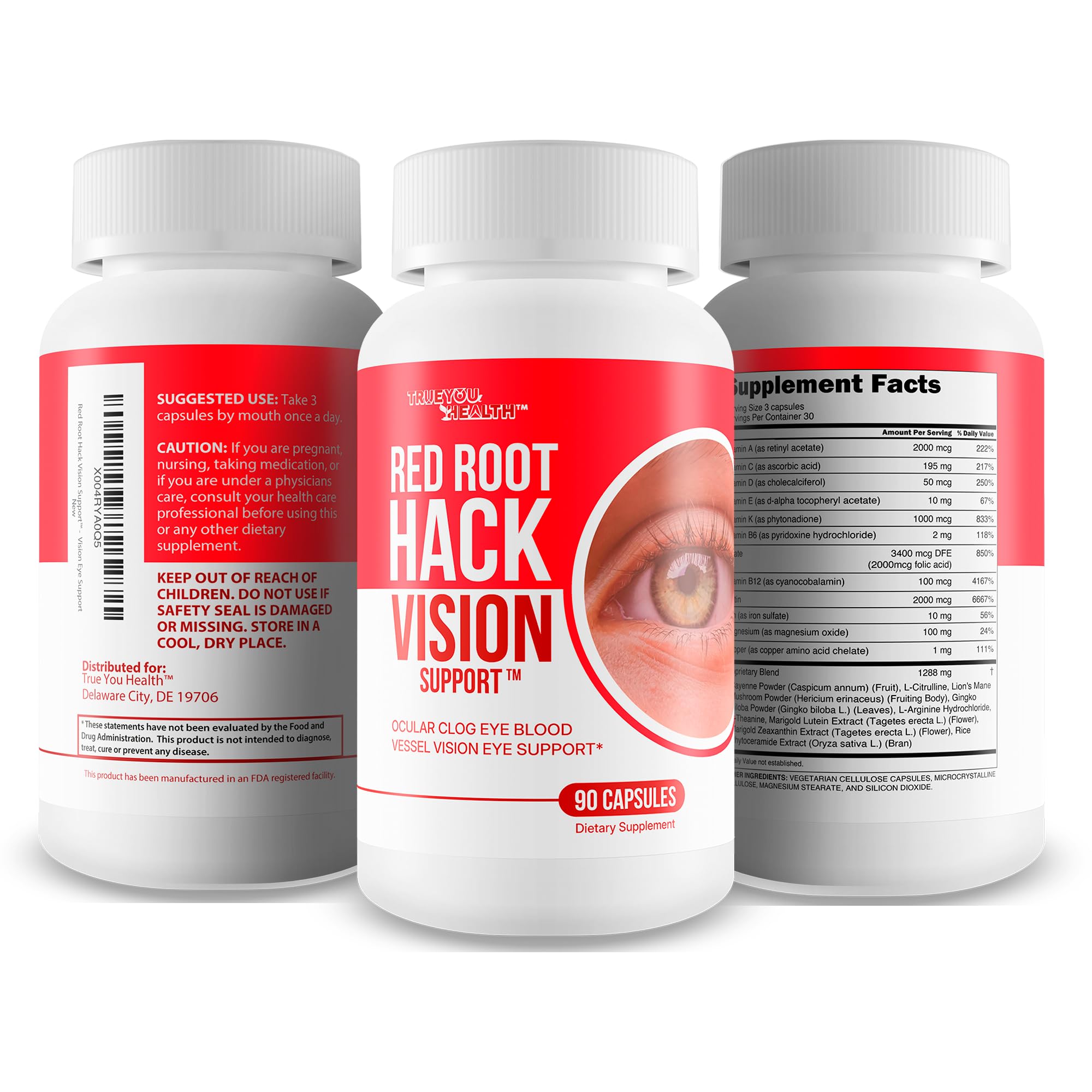 Capsules beside reading glasses suggest daily eye care and focus support.