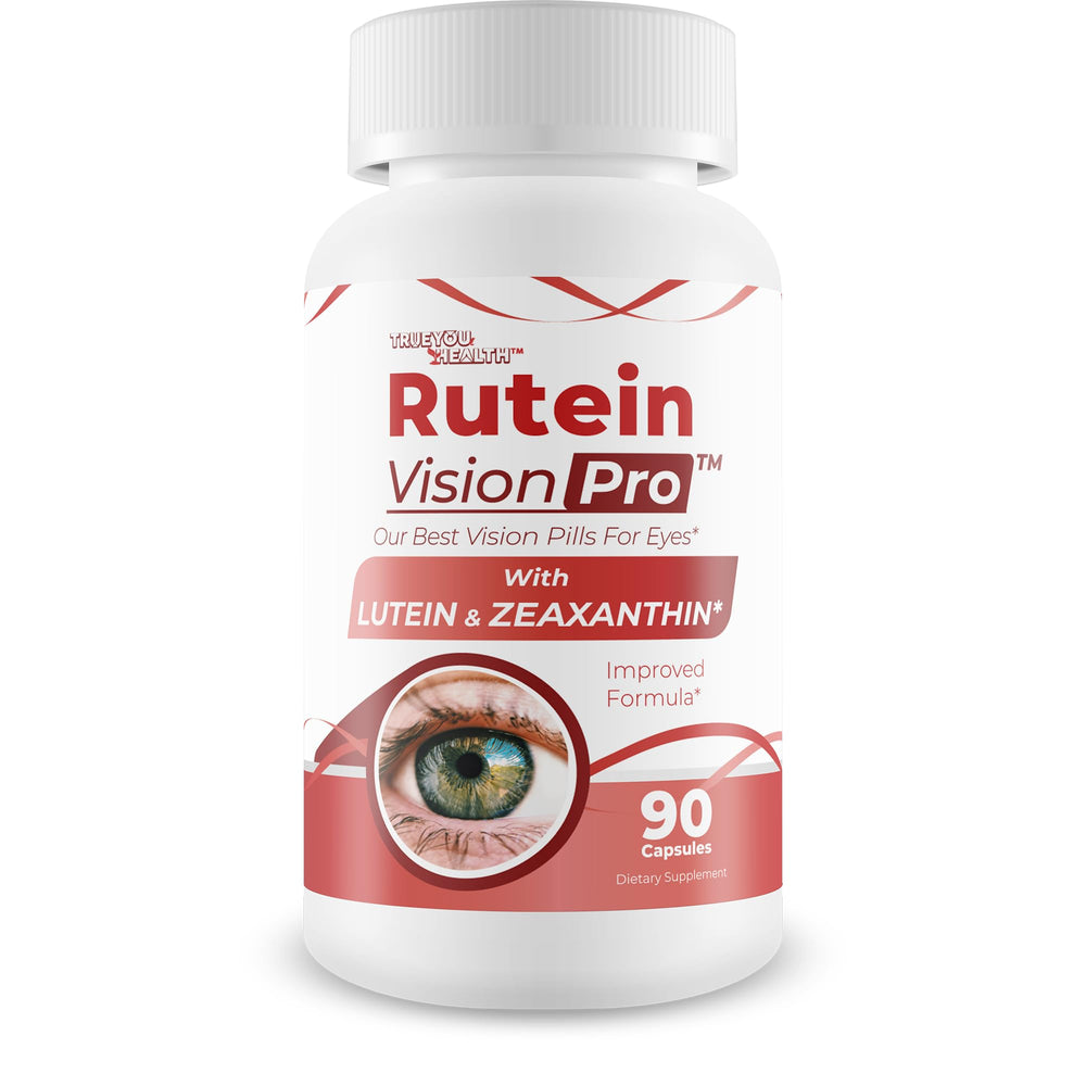 True You Health Rutein Vision Pro bottle showing daily vision support for adults.