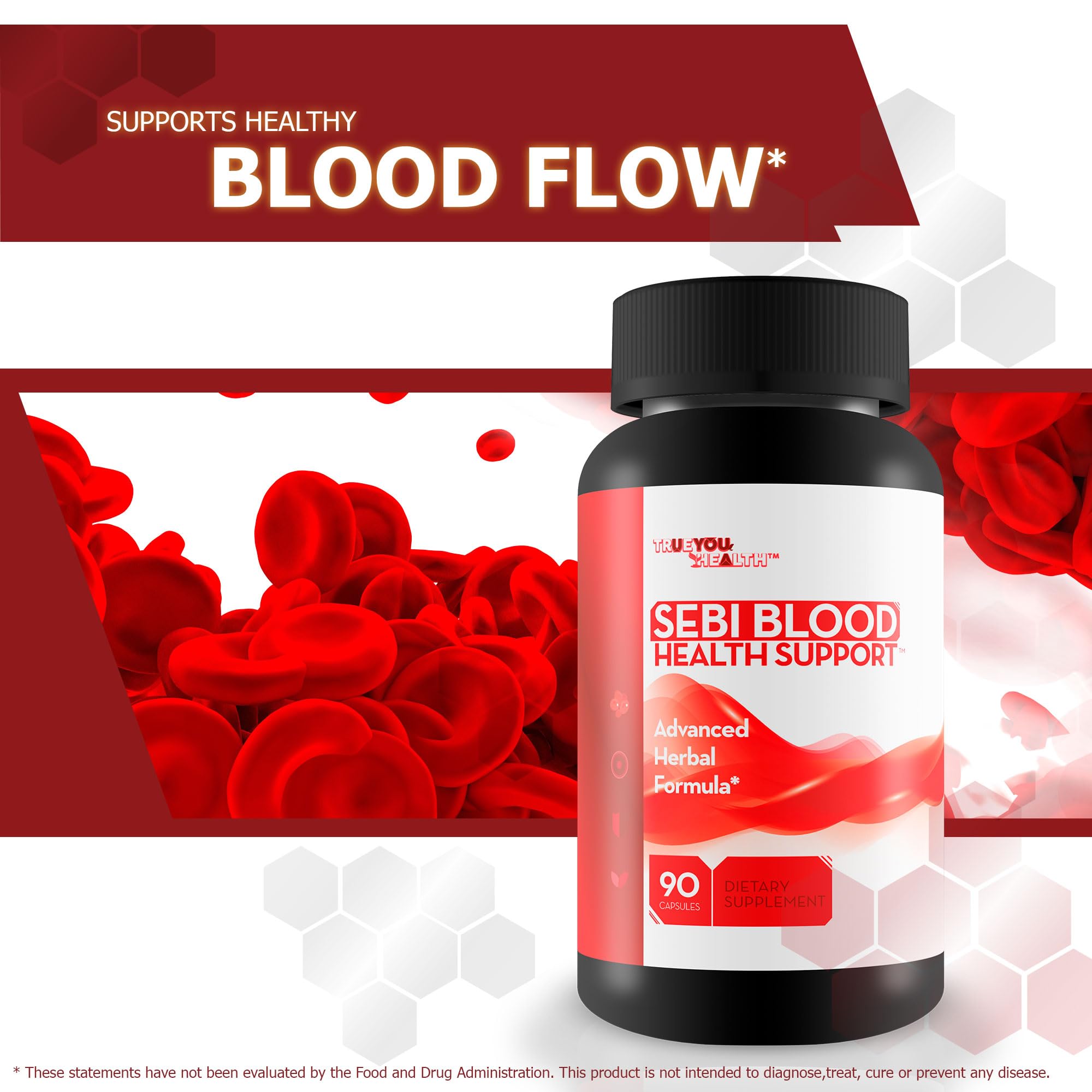 True You Health Sebi Blood Health Support with vitamin D3 and zinc for immune support.
