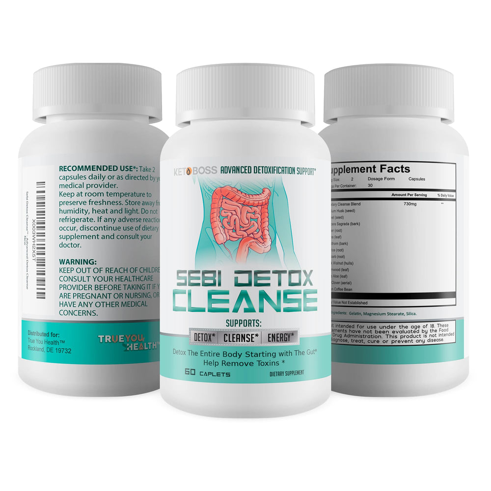 True You Health Sebi Detox Cleanse capsules close-up for daily cleansing