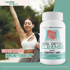 True You Health Sebi Detox Cleanse bottle with capsules on a dish