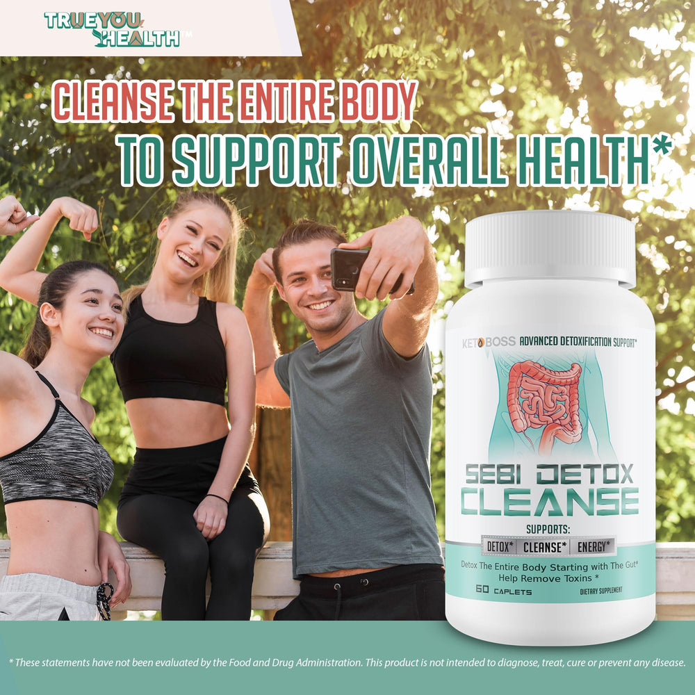 True You Health Sebi Detox Cleanse label close-up showing natural ingredients