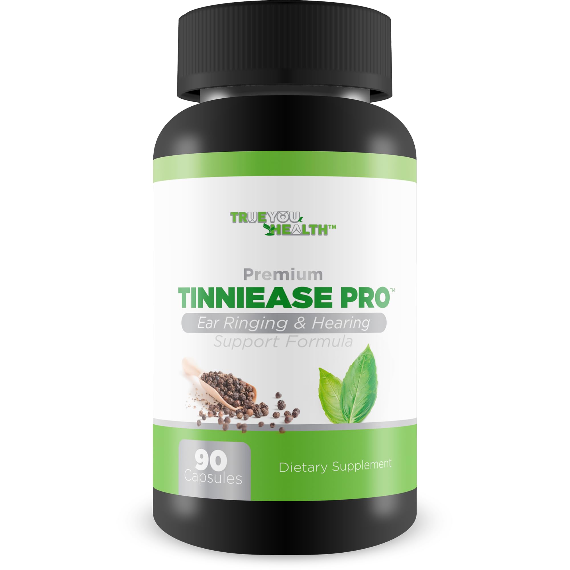 True You Health Tinniease Pro bottle of capsules for daily ear ringing support