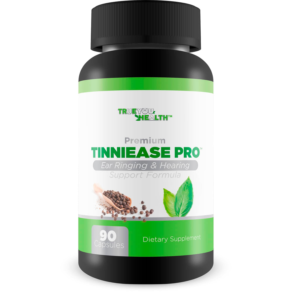True You Health Tinniease Pro bottle of capsules for daily ear ringing support