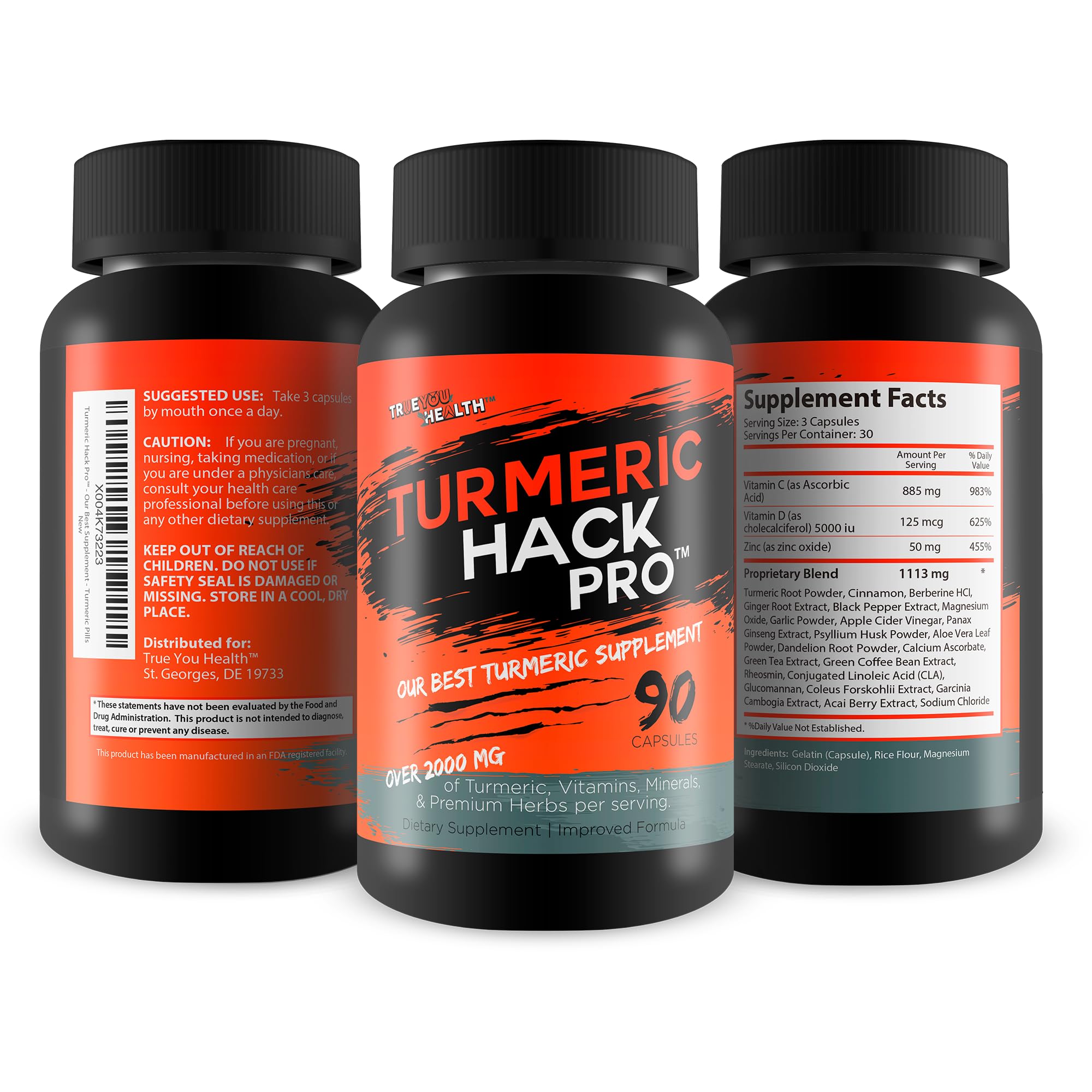 True You Health Turmeric Hack Pro ginger and cinnamon ingredients emphasize flavor and synergy.