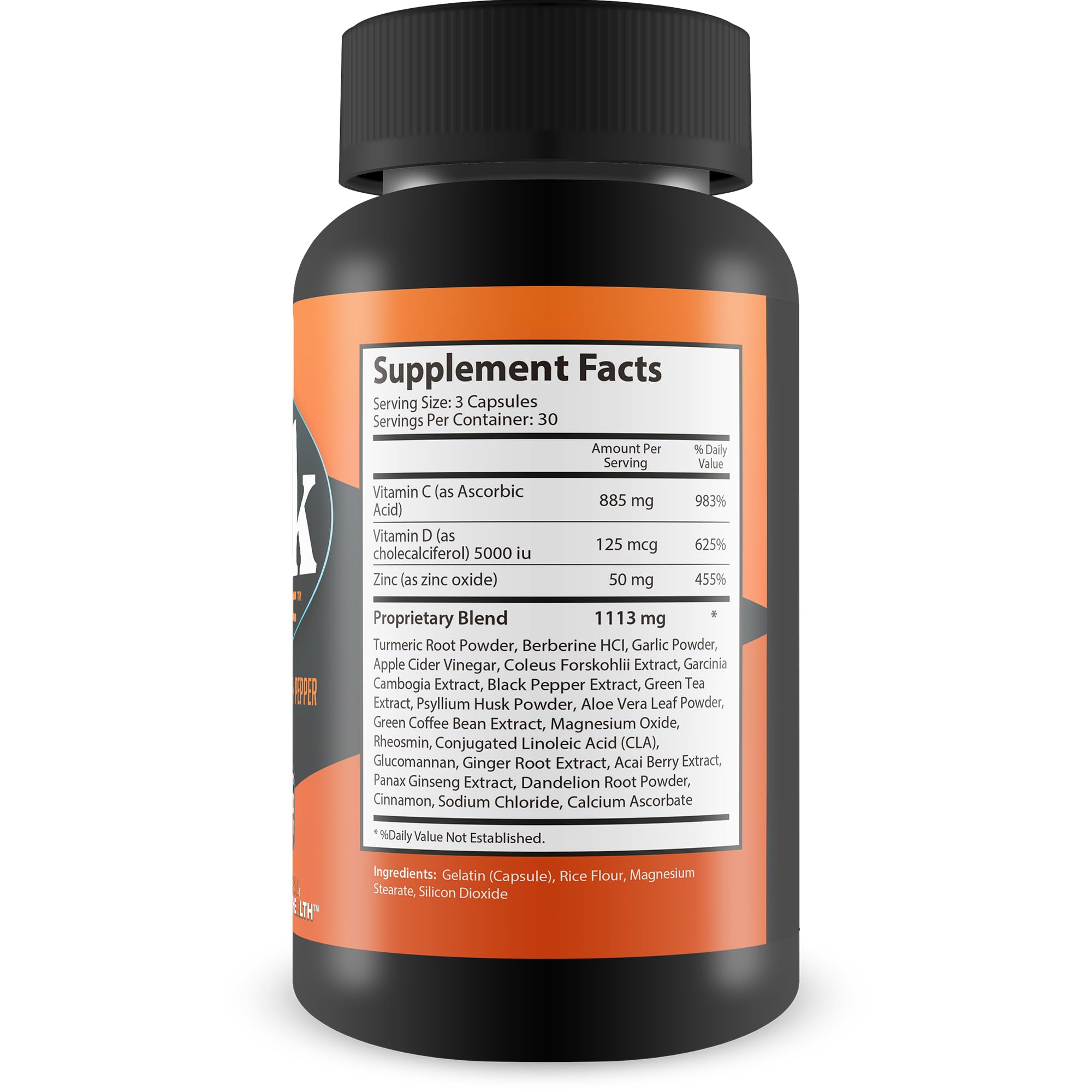Capsules closeup of True You Health Turmeric Trick Blue Salt for Men with high-absorption formula