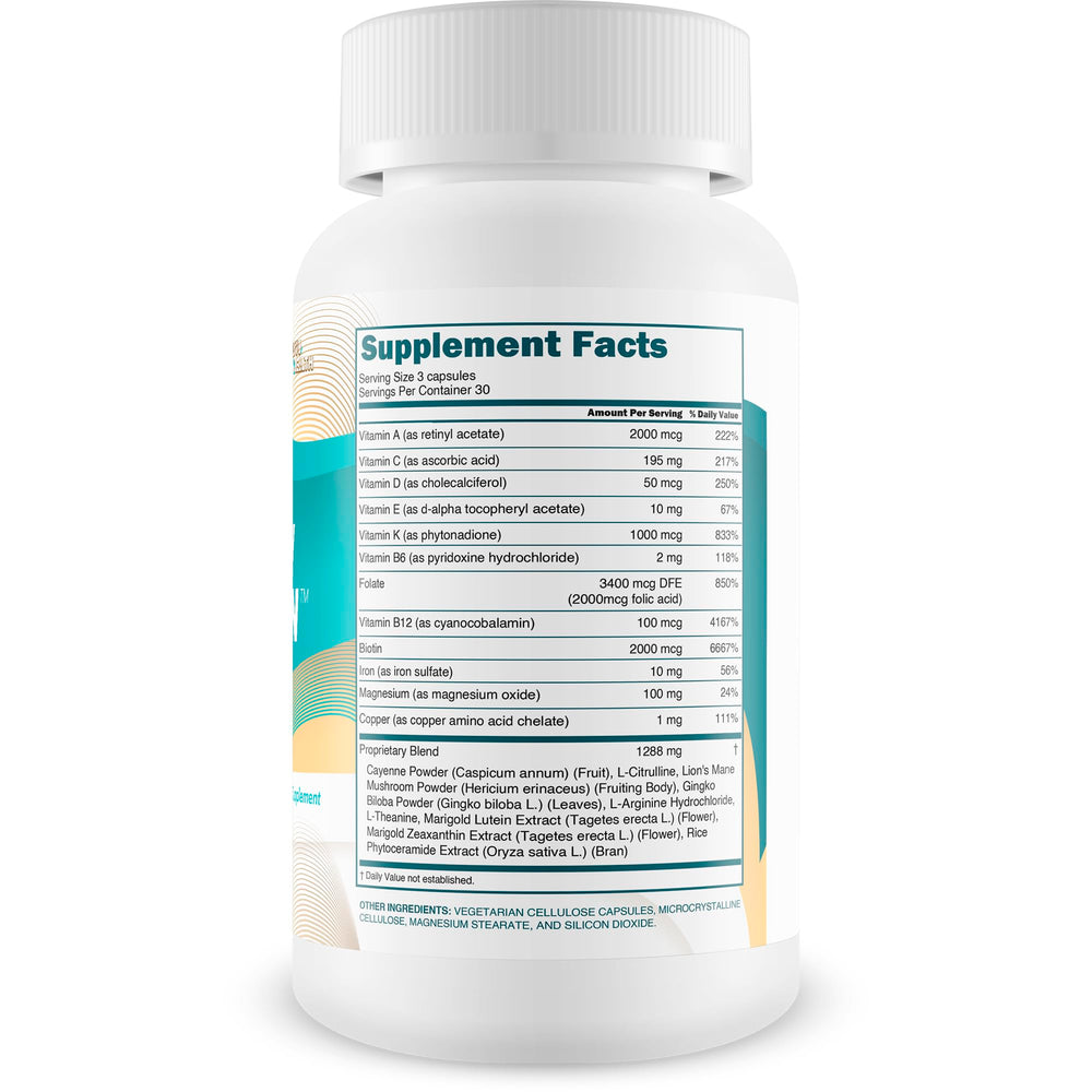 True You Health Yellow Vitamin capsules closeup for nerve support.