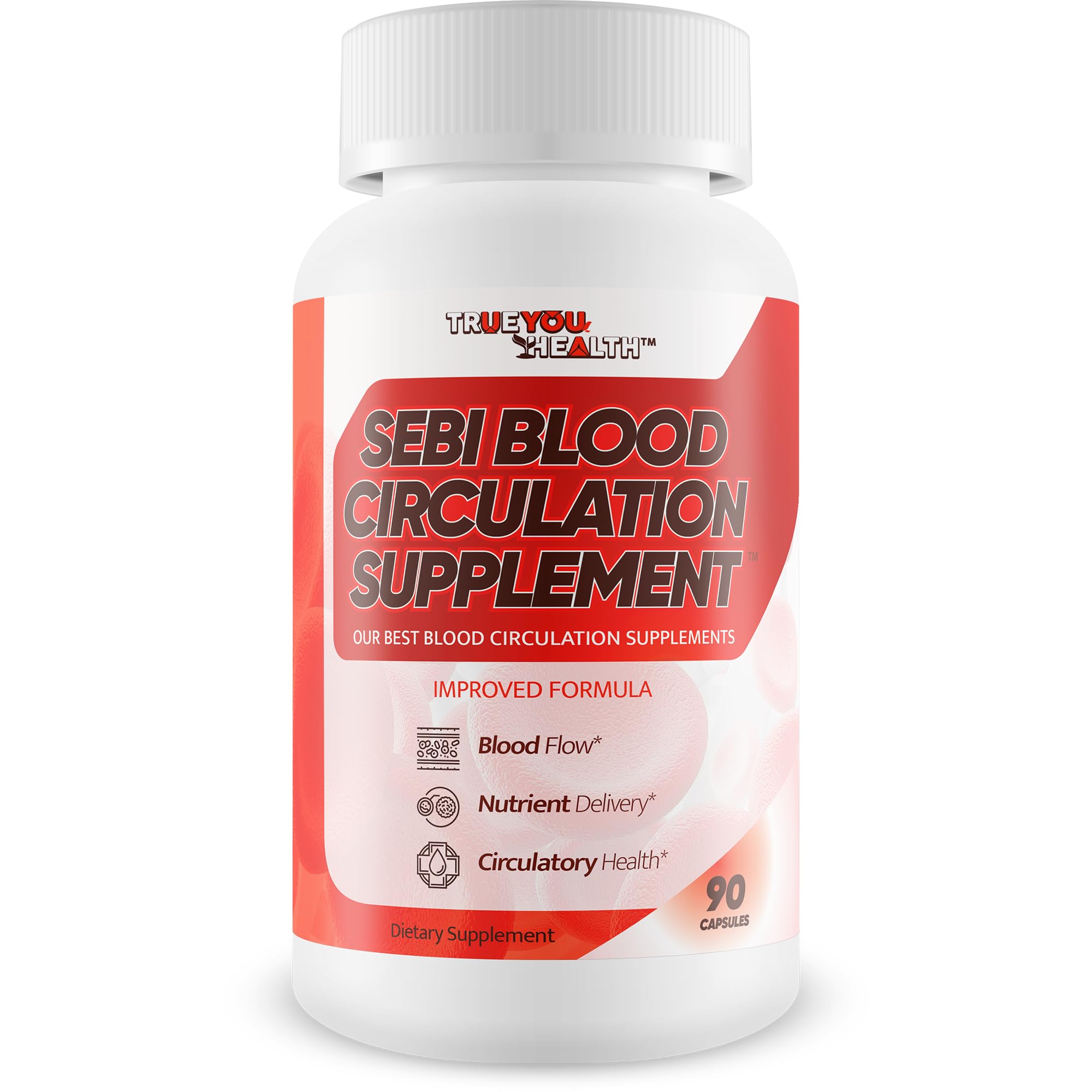 True You Health Sebi Iron Blood bottle showcases a blood flow support supplement for everyday vitality.