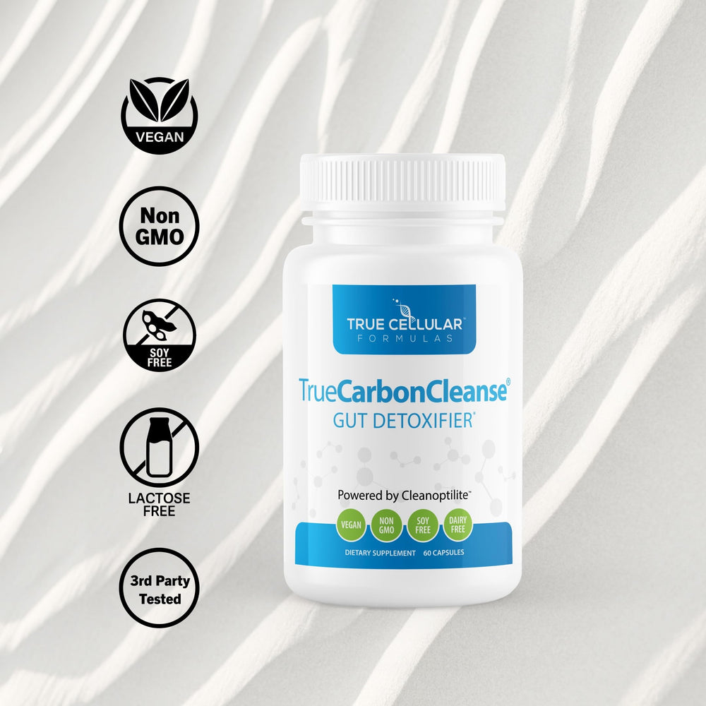 TrueCarbonCleanse activated charcoal capsule indicating detox-friendly option