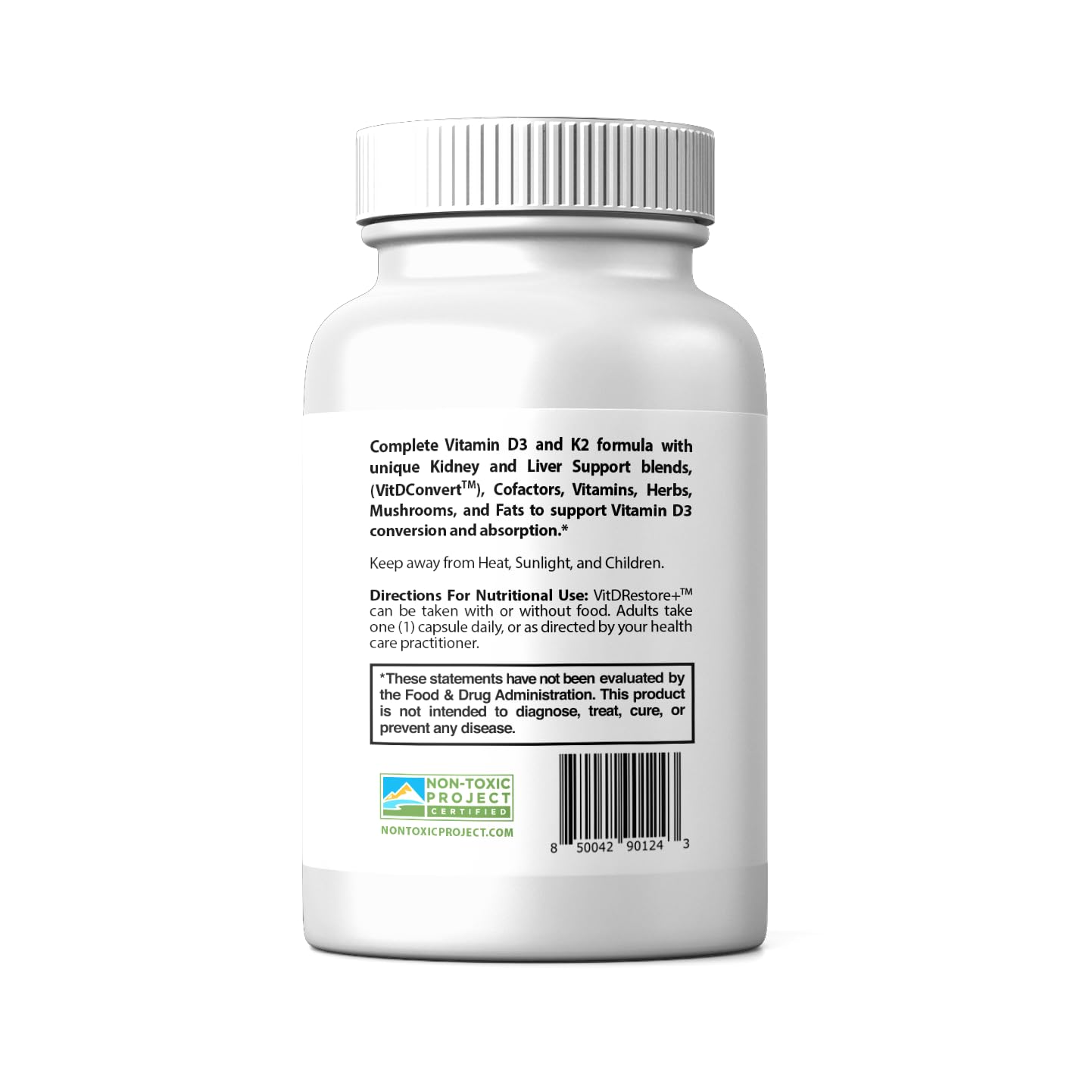 Label design on VITDRestore+ emphasizes VitDConvert technology for nutrient utilization.