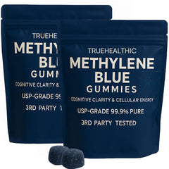 TRUEHEALTHIC Methylene Blue Gummies bottle on shelf for daily wellness