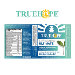 Truehope 30-day supply visual reinforces the risk-free trial and satisfaction promise.
