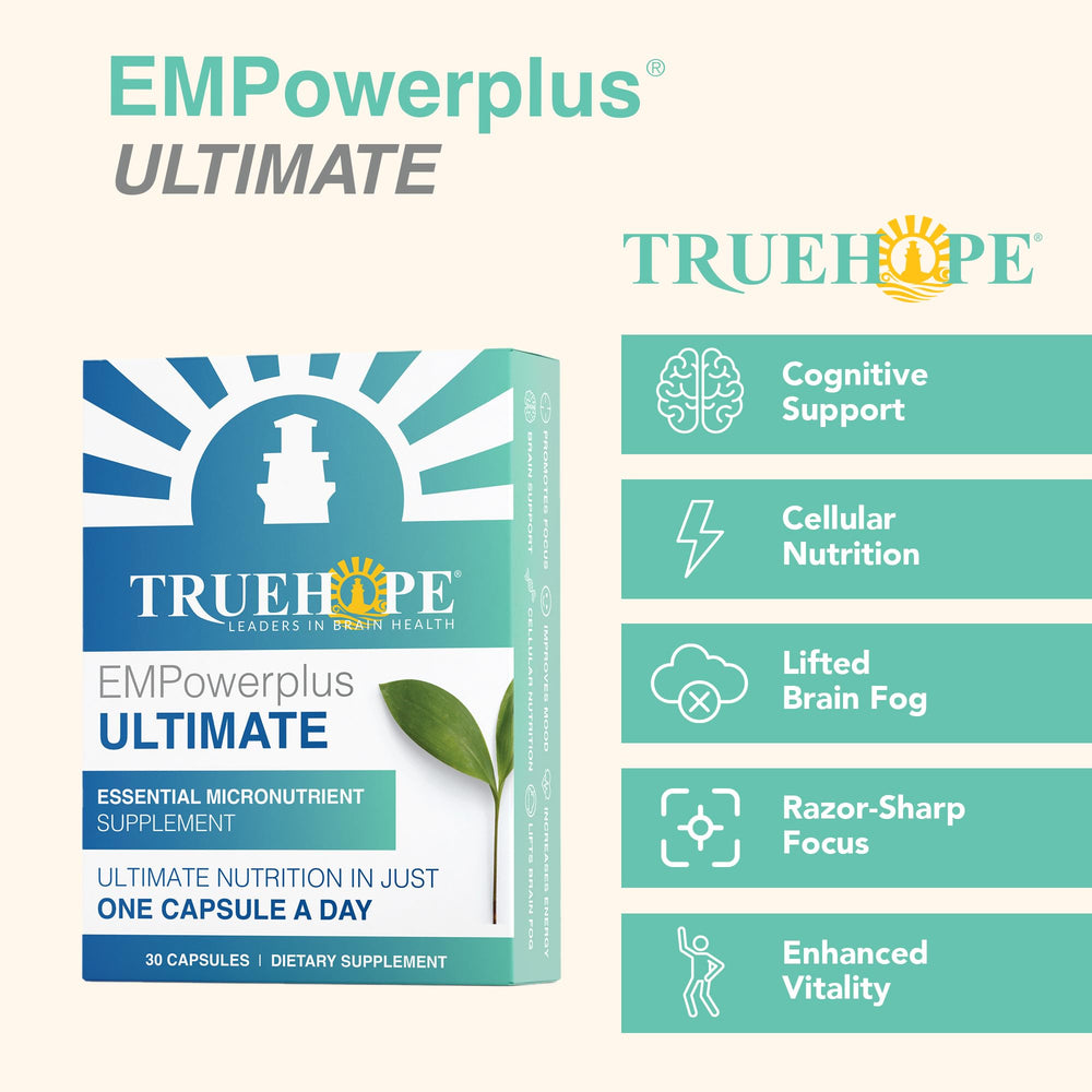 Truehope EMPowerplus Ultimate packaging box clearly labels the 36-in-1 formula.