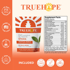 Truehope EMPowerPlus Ultimate Sticks direct-to-mouth pouches enable quick mood balance.